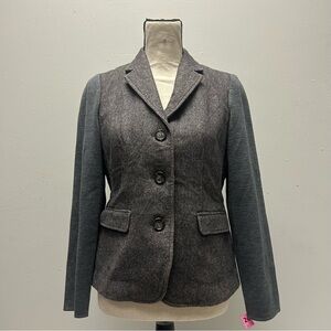 Talbots-Women's Gray Wool Blend Blazer